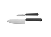 IKEA FORDUBBLA 2-Piece Knife Set, Grey FREE SHIPPING